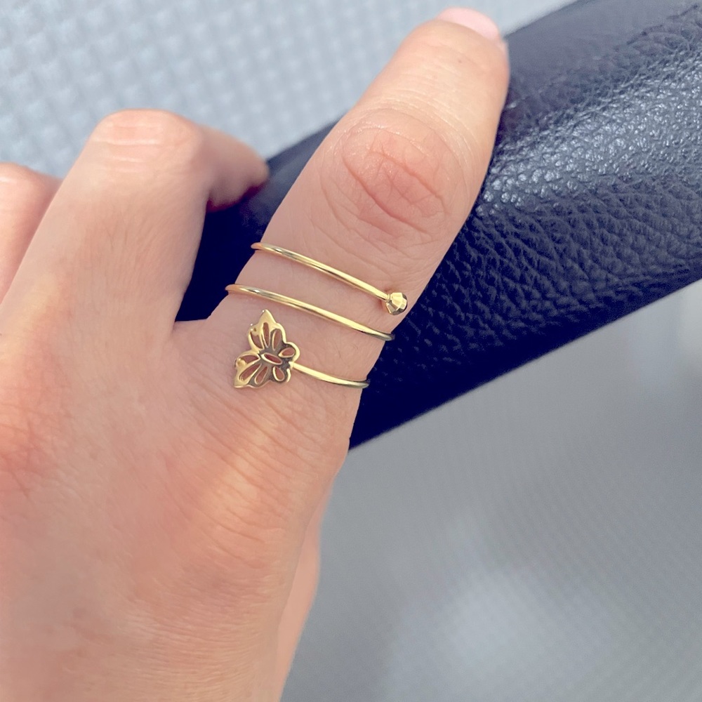 Spiral Butterfly Ring